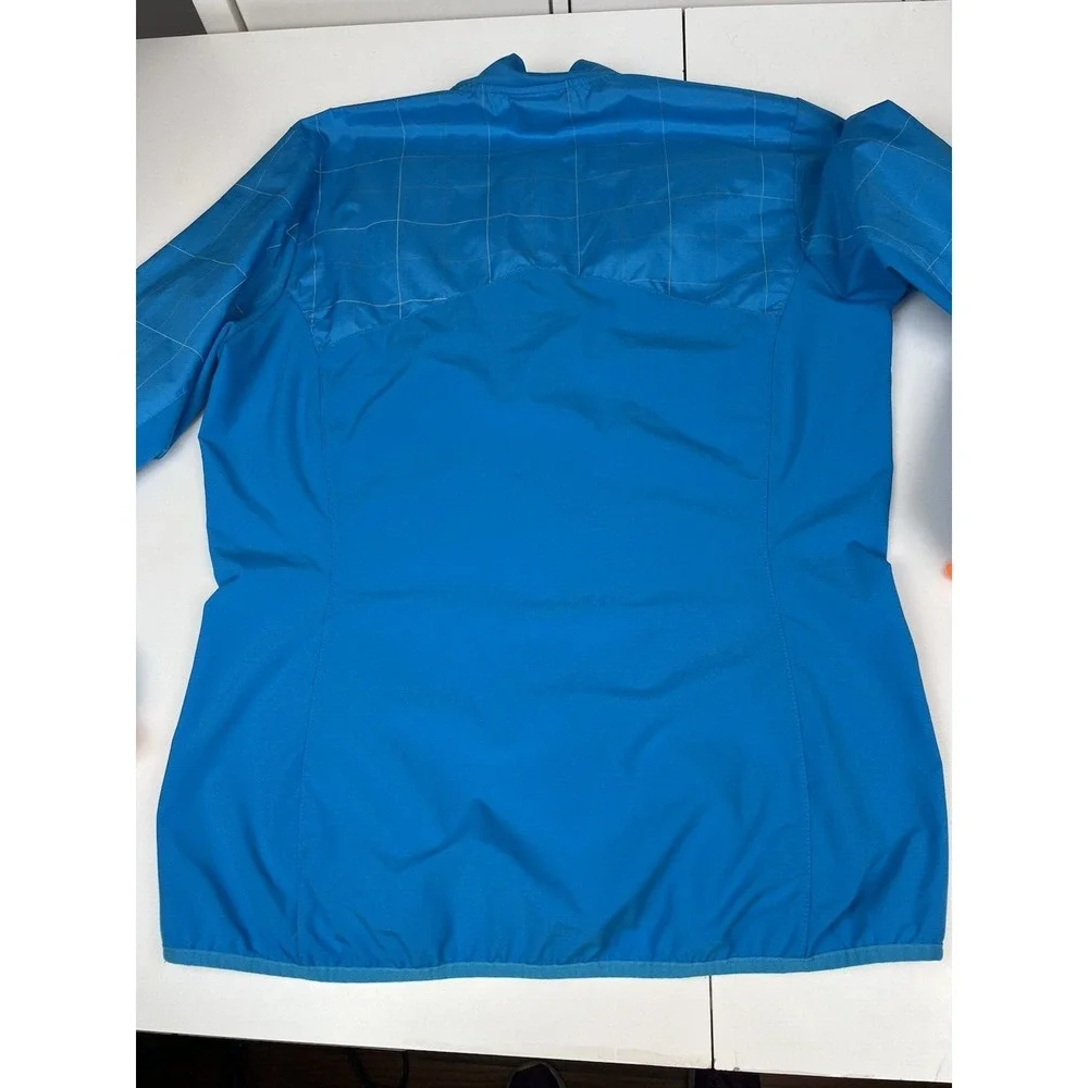 Adidas Running Boston Marathon 2014 Blue Reflective Zip Wind Jacket Men's M